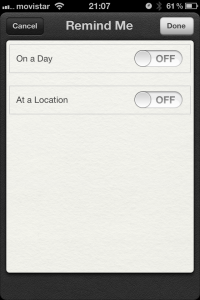 Reminders con localización iOS5 GM