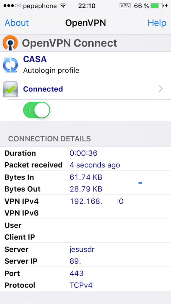 Movil iPhone iPad VPN