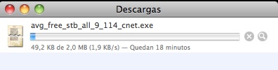 Captura de una descarga a 2kb/s