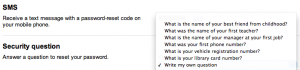 Preguntas secretas en Gmail