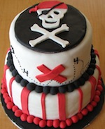 Tarta de cumpleaños pirata