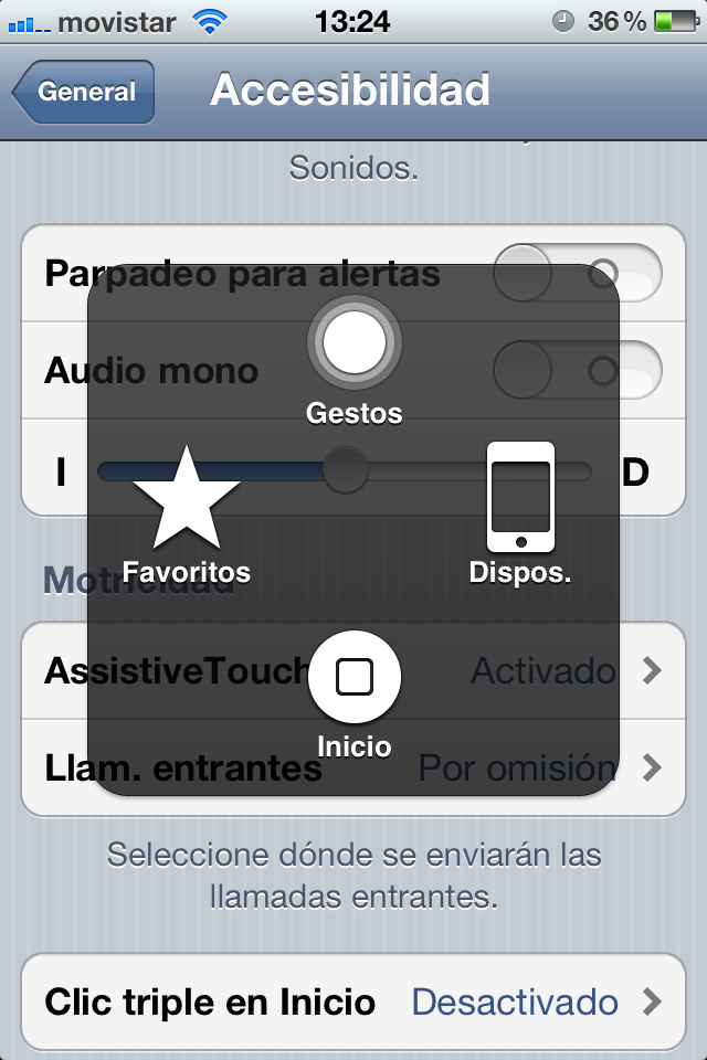 Captura Assistive touch - Solución para fallo del botón Home iPhone 4