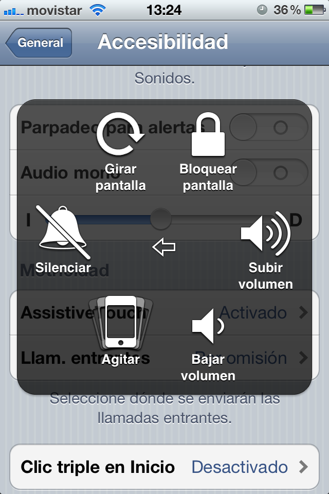 Captura Assistive touch - Solución para fallo del botón Home iPhone 4