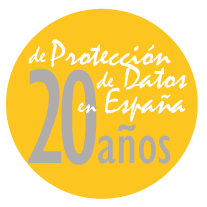 Logo de la AEPD para conmemorar su 20 aniversario