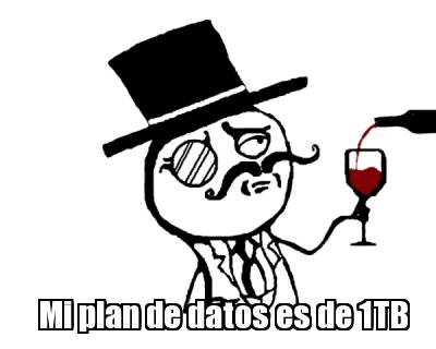 Mi plan de datos es de un tera